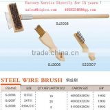 wood handle steel wire brush factory directly good quality cheap price HS code 96034019 96035011