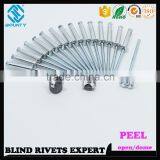HOT SELLING OPEN END MANUFACTURER RECESSED CROWN ALU/ST PEEL TYPE RIVETS thumbnail-2