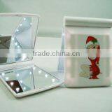 Plastic Makeup Mirror With Led Lights / Lighting Pocket Led Makeup Mirror / Square Compact Led Mirror Light thumbnail-4