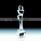 Clear Crystal Award Trophy