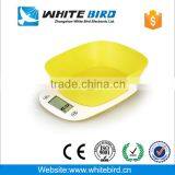 Colorful Slim Digital Kitchen Scale With Bowl 5kg thumbnail-2