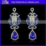 Cheap Blue Crystal Indian Style Drop Earrings Jewelry Wholesale thumbnail-2