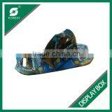 CUSTOM PRINT C FLIUTE CORRUGATED DISPLAY CARTONS PAPERBOARD FLAT SHIPPING CARRIERS WITH HANDLES thumbnail-3