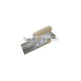 240*100mm Stainless Steel Blade Plastering Trowel With Stripes Banana Wooden Handle Construction Concrete Hand Tool thumbnail-2