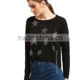 Hot Sell Zipper Star Rhinestone Fashion Style Women Sweater Supplier's Choice thumbnail-1