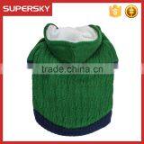 C587 Wholesale Cable Knitted Fleece Hooded Pullover Dog Sweater Custom Knit Dog Sweater Unique Dog Sweaters thumbnail-4