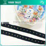 Silver Gold Gunmetal Dome Stud Black Velvet Beaded Trimming thumbnail-4