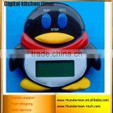 Penguins LCD Display Digital Kitchen Timers With Magnetic Function