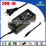US plug AC adapter 20V 1A vacuum cleaner adapter 20W