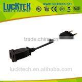 European Male to USA 2pin Female Adapter Power Cable