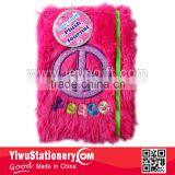 Peacock Velvet Fabric Cover Peace Embroidered Notebook thumbnail-1