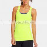 China Sportswear Cotton Spandex Yellow Fitness Sexy Tops for Women thumbnail-2