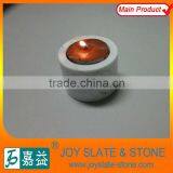 Natural White Marble Stone Vovite Candleholders