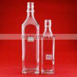 New Design Empty Vodka Bottle Square Spirit Wine Bottle Clear Frosted Bottle thumbnail-1