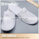 Cheap disposable closed washable waffle hotel slippers thick eva slipper