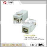 LY-KJ-AP14 USB Keystone Jack USB 2.0 A Female to B Female