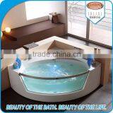 New Enjoy Unique Design Glass Acrylic Hydro Whirlpool Massage Bathtub thumbnail-1