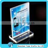 Counter Custom Table Top Sign Holders Acrylic Sign Holders for Mobile Phone Cheap High Quality With Magnet