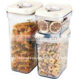 SINOGLASS 3 Sizes Cubi Plastic Airtight Storage Canister Jar thumbnail-1