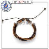 Unisex Mens Womens Multilayer Genuine Leather Metal Punk Casual Statement Knit Hand Made Wrist Bracelets Wristband Braided Rope thumbnail-5