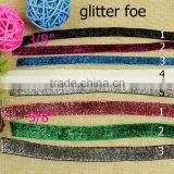 small quantity glitter elastic laces fold over laces elastic hair band black