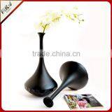 Wholesale Classic Black Swan Hand Carved Glass Vase High-grade Fashion Decoration Home Furnishing thumbnail-1