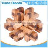 Classic IQ Mind Test Wooden Brain Teaser Puzzles Kongming Locks for Adults and Kids thumbnail-1