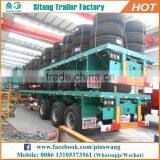 Factory Direct 3 Axles Shipping Container Platform Truck Trailer 20 40 Feet Container Semi Trailer thumbnail-1