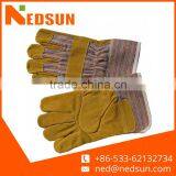 Regular Type Full Palm Pig Split Leather Working Gloves thumbnail-1