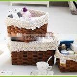 Willow and Wood Chip Basket thumbnail-1