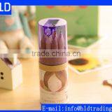 Factory Wholesale School Kids 12 Colors Mini Natural Wood Color Pencil Set thumbnail-1