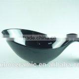 Colorful Black/yellow/red Glazed Ceramic Spoon Holder Kitchen Utensil Rest 12.2 Inch thumbnail-3