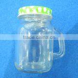 Beverage Use 120ml Glass Mason Jar With Smooth Surface and Handle thumbnail-1