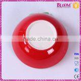 Hand-painted Red Ceramic Christmas Round Candy Bowl thumbnail-6