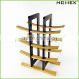 Curved Bamboo Designed Wine Stand Wine Rack Homex BSCI/Factory thumbnail-3
