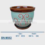 Vietnamese Ceramic Sandblasting Mini Flower Pot BN-M062 thumbnail-1
