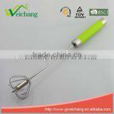 WCW034 Stainless Steel Rotary Egg Whisk, Egg Beater,Stainless Steel Wire Manual Whisk Rotary Egg Beater Hand Mixer Kitchen Gadge thumbnail-4