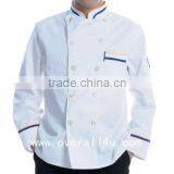8 Button 3/4 Length Sleeve 100% Cotton Chef Uniform Coat thumbnail-1