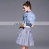 MAXNEGIO Women Fashion False Two-piece Bubble Dress Casual Women Gauze Dresses thumbnail-2