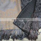 2017 New Fashion Jacquard Classical Paisley Floral Viscose Pashmina Shawl thumbnail-3