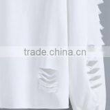 White Round Neck Cut-out Letters Print Sweatshirt for Women thumbnail-3