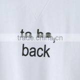 White Round Neck Cut-out Letters Print Sweatshirt for Women thumbnail-4