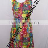 Sleeveless Round Neck Print Polyster Ladies Dress thumbnail-4