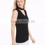 MGOO Gold Supplier Custom Latest Design In V Neck Tank Top Hotsale Women Net Tops thumbnail-3