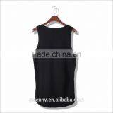 Women Black Plus Size Round Hem Tear Holes Tops Longline Tank Top thumbnail-4