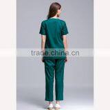 2016 New Arrival Women Short Sleeve Medical Scrub Uniforms Set Beauty Spa Working Clothes Two Plastic Buttons At Centre thumbnail-4