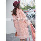 Fashion Show Style Rex Rabbit Fur Coat Women Very Long Rex Rabbit Fur Jacket Winter Fur Big Size thumbnail-5