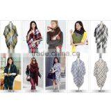 Classic Plaid Pattern High Quality 30 Choice 140*140 Acrylic New European Style Square Blanket Scarf thumbnail-4