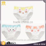 Popular sale cute print cotton preteen girls thong children underwear