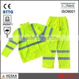 Uniform Hoodie Yellow High Visibility Waterproof Safety Reflective Tape Rain Suit thumbnail-1
